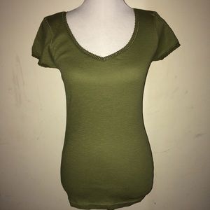 Love Lola Vintage olive M short Sleeve blouse